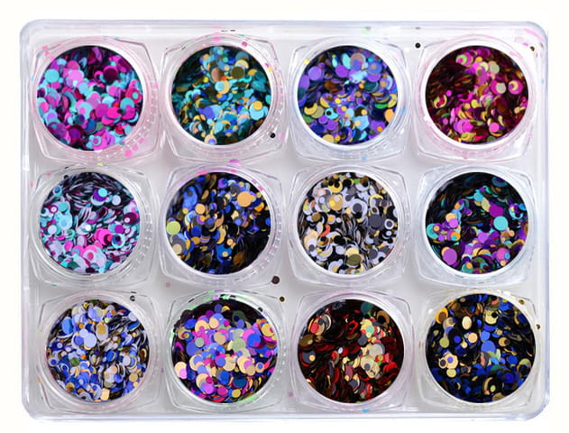 Комплект конфети за маникюр - 12 кутийки - град София | Комплекти / Лотове - снимка 3