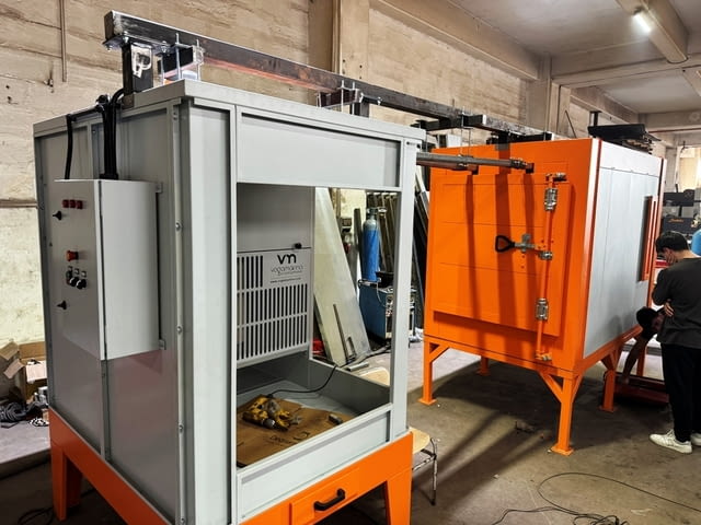 Линия за прахово боядисване на автомобилни джанти, city of Izvun Bulgaria - снимка 1