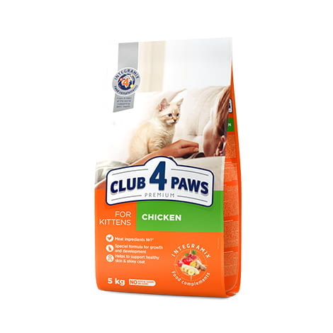 Club 4 Paws Cat Kitten Wit Chicken Премиум храна за малки котенца 14кг.