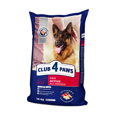 Club 4 Paws Dog Adult ACTIVE Премиум храна за активни кучета, city of Plovdiv