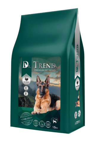 Dr. Trend Adult Active - Суха храна за активни кучета над 1г с пуйка - 15кг