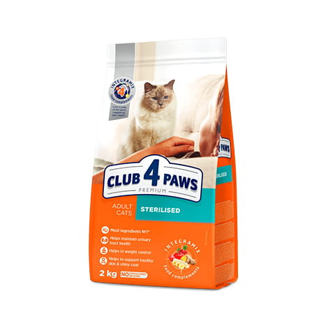 Club 4 Paws Adult Cat Sterelized Премиум храна за кастрирани котки