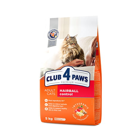Club 4 Paws Adult Cat Hairball Control Премиум храна за възрастни котки за контрол на космените топк