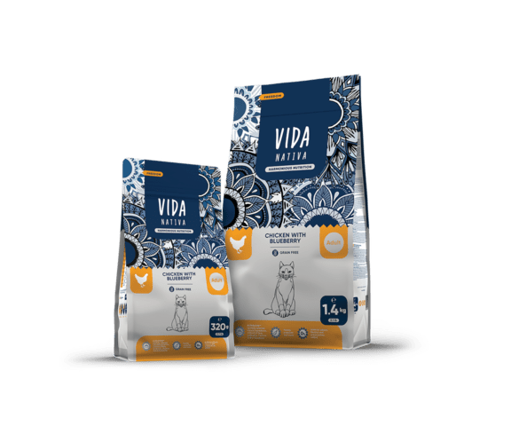 VIDA CAT NATIVA GRAIN FREE FREEDOM Пилешко и боровинки за котки
