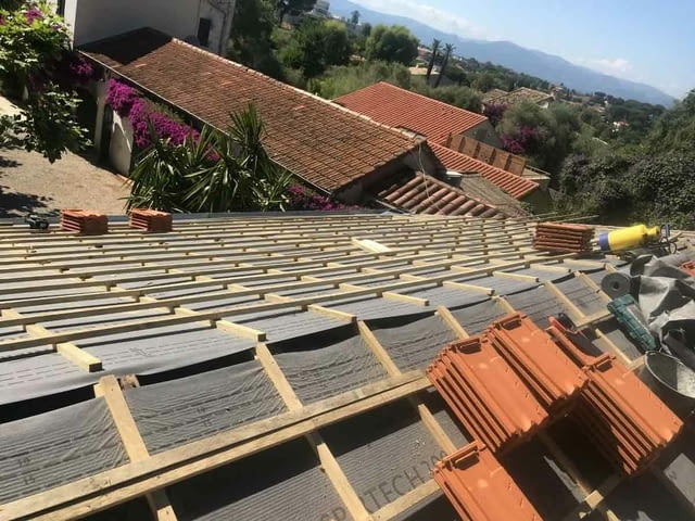 Ремонт на покриви хидроизолация керемиди улуци огради Дренажи Плочки козирки Дървени конструкции - снимка 7