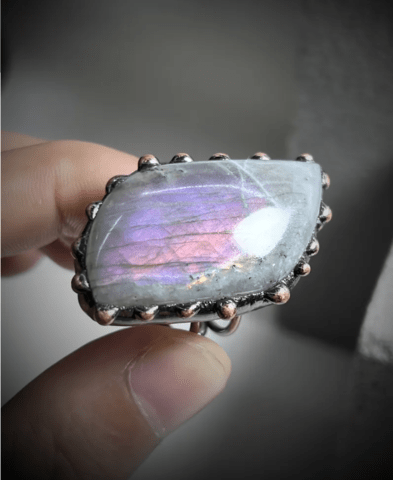 Пръстен с лабрадорит нов Лaбpaдopит - град Монтана | Пръстени - снимка 1