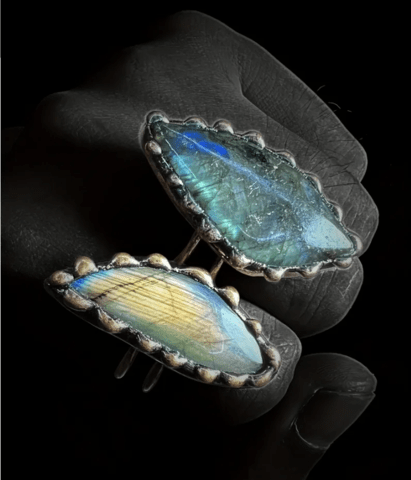 Пръстен с лабрадорит нов Лaбpaдopит - град Монтана | Пръстени - снимка 6