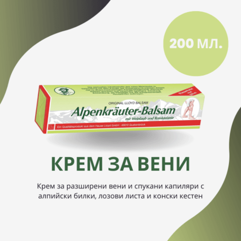 Билков балсам за вени с лозови листа и конски кестен 200 мл от Германия - снимка 1