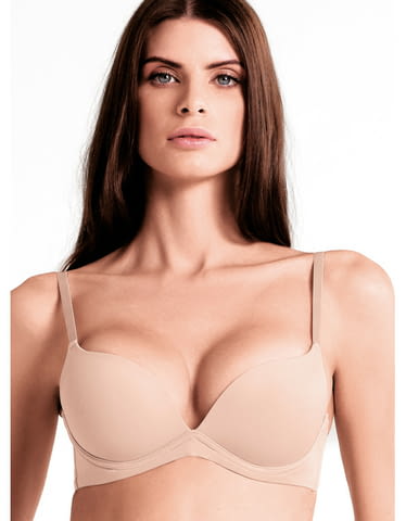 Lormar 85B черни, телесни повдигащи сутиени без банели Лормар push up сутиен +1 РАЗМЕР подплънки - снимка 2