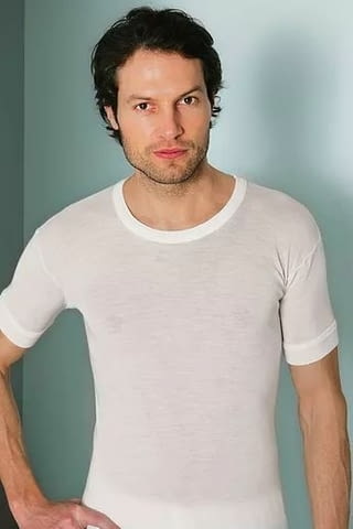 M, L, XL, XXL шампанско италианска вълнена мъжка тениска с къс ръкав мъжко вълнено бельо