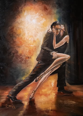 Маслена картина "Танго" Живопис - град Варна | Картини