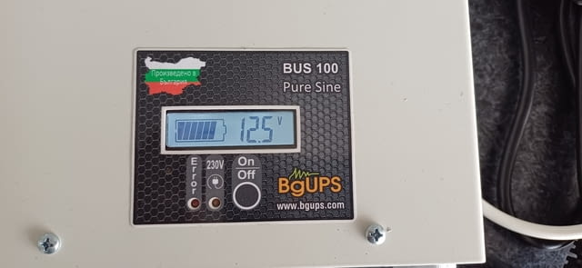 BUS100 - Синусоидален UPS за парно с батерия и изводи за външен акумулатор - снимка 2