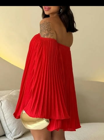 Моден тоалет Плисе, ХХЛ Есен/Зима, Рокля, XL - град Монтана | Дамски Дрехи - снимка 2