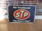 Метална табела STP моторно масло смяна масла спирачна течност хидравлика чистачки авточасти сервиз