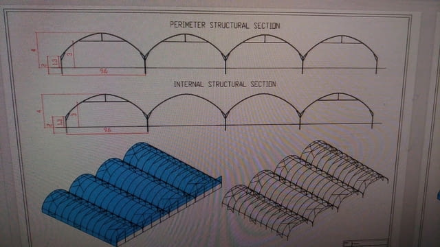 Италианска структура за оранжерия Градинска техника - град Пловдив | Оборудване / Съоръжения - снимка 1