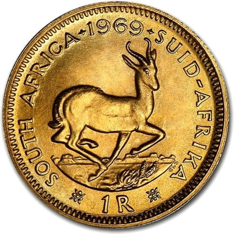 Златна монета от 1 ранд Южна Африка-3.99гр., city of Gorna Oriahovica | Sets - снимка 1