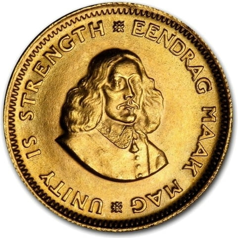 Златна монета от 1 ранд Южна Африка-3.99гр., city of Gorna Oriahovica | Sets - снимка 2