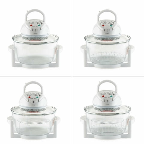 Компактна халогенна фурна и еър фрайър 2в1 Muhler MFC-1200, 1400W, 12 л - снимка 4