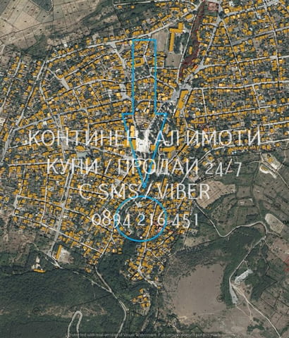 Кодг 63112. Дворно място 150м2 с полуразрушена къща 50м2. Издадена е виза за проектиране. Подходящ з - снимка 3