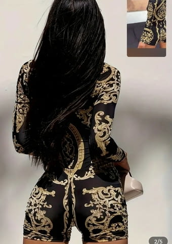Гащеризон Черно и злато, ХЛ Есен/Зима, Рокля, XS - град Монтана | Дамски Дрехи - снимка 2
