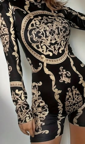 Гащеризон Черно и злато, ХЛ Есен/Зима, Рокля, XS - град Монтана | Дамски Дрехи - снимка 3