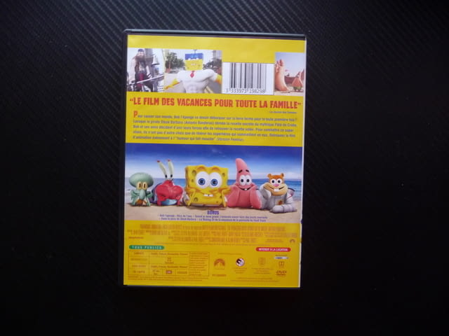 Спондж Боб Квадратни гащи DVD филм Антонио Бандерас детски забавен смешен Патрик Планктон Сепия Рак - снимка 3