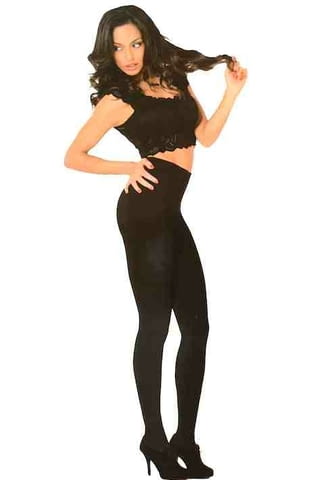 Gladys 300DEN черни италиански плътни ватирани чорапогащи 40-130кг плътни ватирани чорапогащници - снимка 1