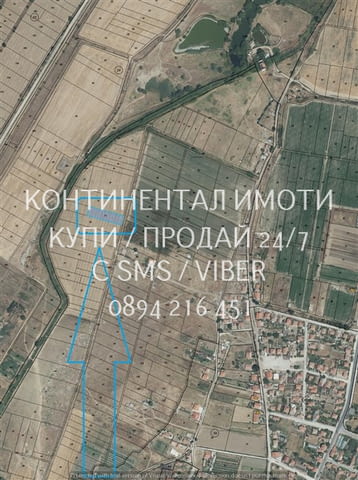 Коддд 63117. Нива 1640м2, кат. 4-ма с правилна форма, близо до рекичката, която захравна риборниците - снимка 2