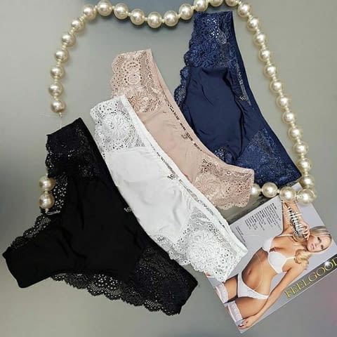 Leilieve S, M, L, XL, XXL черна, тъмносиня, телесна, бяла италианска дантелена луксозна бразилиана - снимка 2