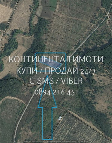 Код 63123. Поземлен имот нива 3дка, кат. 6-та с лице 30м на асфалтов път, на около 1км преди селото. - снимка 2