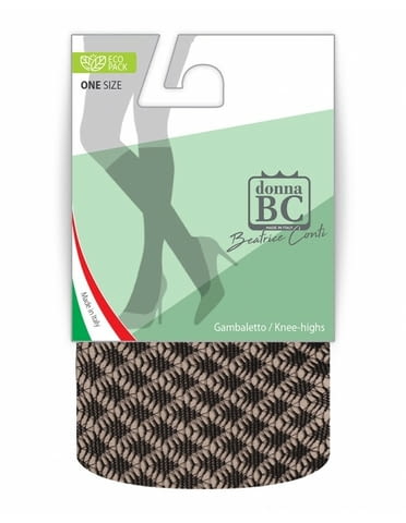 Donna BC италиански черни женски фигурални чорапи до колената три четвърти дамски чорапи с фигури - снимка 2