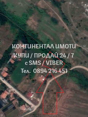 Кодг.62576. Ъглово дворно място 945м2. на края на селото, на спокойно място до къщи, ток и вода - въ - снимка 1