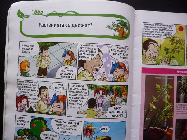 Защо? Растенията комикс забавно запознаване децата със света дървета храсти цветя водорасли билки фл - снимка 2
