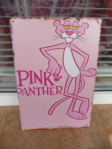 Метална табела филм Розовата Пантера Пинко анимационен герой детска стая кът център декорация парти - снимка 1