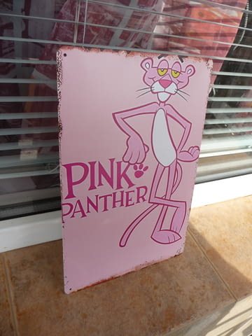 Метална табела филм Розовата Пантера Пинко анимационен герой детска стая кът център декорация парти - снимка 2