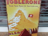 Метална табела храна Шоколад десерт Toblerone Швейцария Тоблерон бар вкусен сладък ядки нуга марка