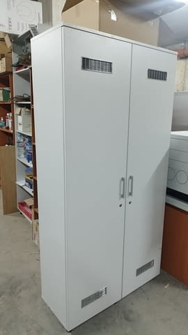 Гардероб с две врати и рафтове - Офис шкаф 100/40/198 с ключалки - снимка 11