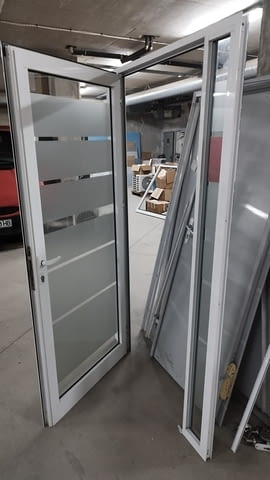 Алуминиевa вратa с касa, бяла със стъкла - лява 132/210см, city of Sofia | Windows & Doors - снимка 5