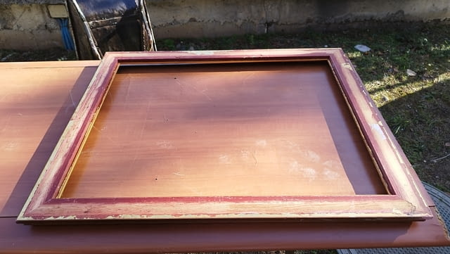 Дървена рамка за картина 88/72 старо злато с орнаменти, град София | Картини - снимка 9