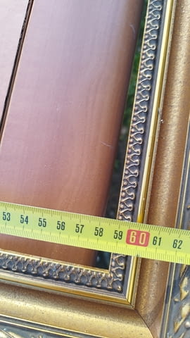 Дървена рамка за картина 88/72 старо злато с орнаменти, град София | Картини - снимка 12