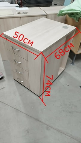 Офис шкаф - шкафче с 4 чекмеджета и отвор за компютър 68/50/74см - снимка 1