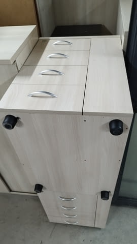 Офис шкаф - шкафче с 4 чекмеджета и отвор за компютър 68/50/74см - снимка 3