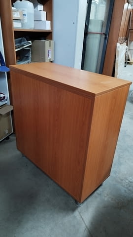 Офис шкаф със заключване - шкафче за обувки или дрехи 86/42/93см череша - снимка 3