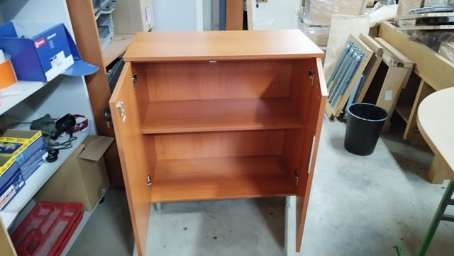 Офис шкаф със заключване - шкафче за обувки или дрехи 86/42/93см череша - снимка 5