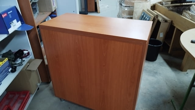 Офис шкаф със заключване - шкафче за обувки или дрехи 86/42/93см череша - снимка 12