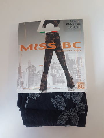 60DEN плътен черен-сив фигурален чорапогащник 40-65кг италиански плътни чорапогащи - снимка 1