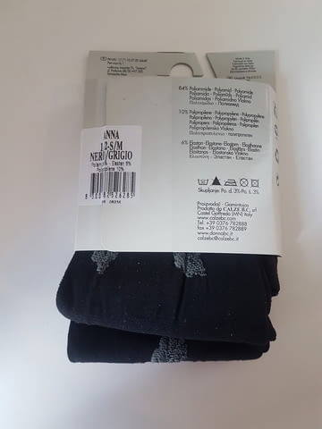 60DEN плътен черен-сив фигурален чорапогащник 40-65кг италиански плътни чорапогащи - снимка 2