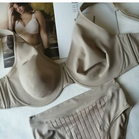 Selene 75, 80, 85, 90, 95, 100, 105 C, D, E, F 6цвята комплект сутиен минимайзер и дълбоки бикини Селене - снимка 1