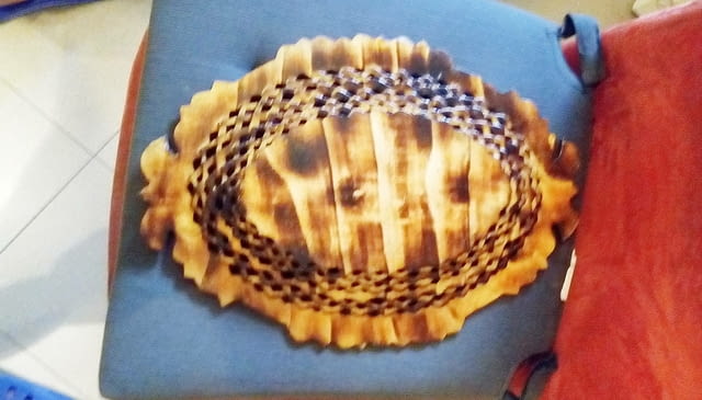 Декоративна дървена купа или чиния ръчно направена 38см / 27см - снимка 3