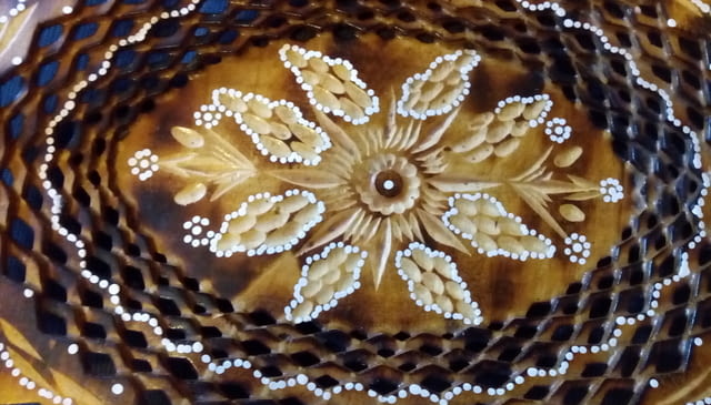 Декоративна дървена купа или чиния ръчно направена 38см / 27см - снимка 11